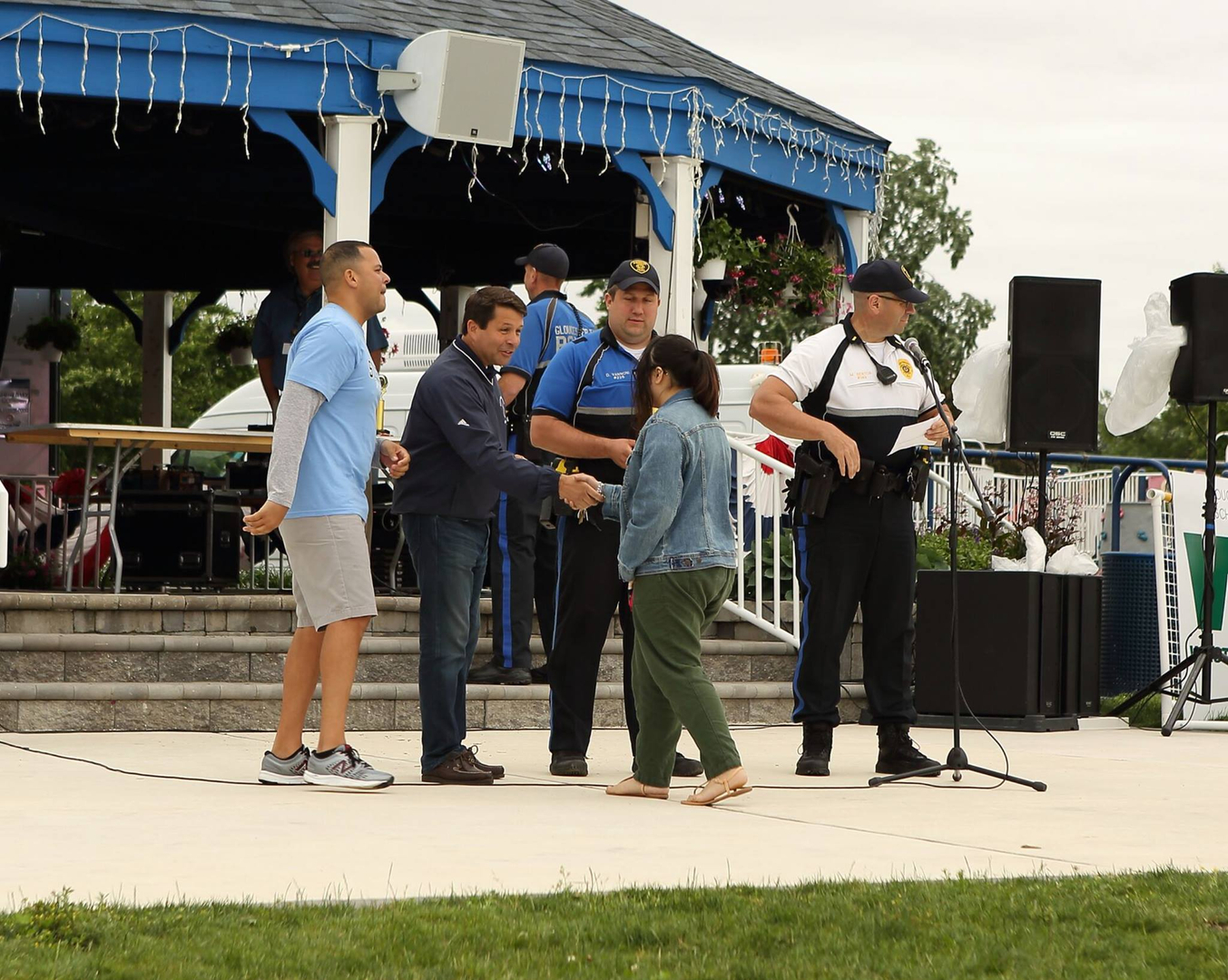 Scholarship award presentation at Gloucester Township Day